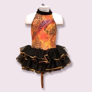 Girls Cat Themed Dance Competetion/Recital  or Halloween Costume Small